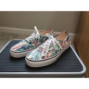 Vans Women's Size 6.5 Tropical Low Top Skate Shoes Sneaker's Hawaiian Pink Teal